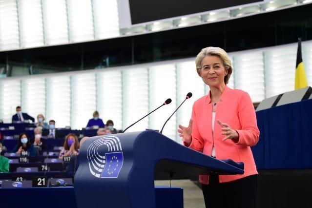 The President of the European Commission Ursula Von der Leyen delivers the SOTEU speech in front of the European Parliament