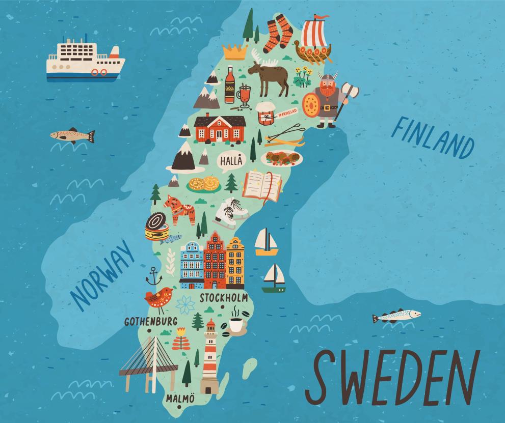 Cultural map of Sweden