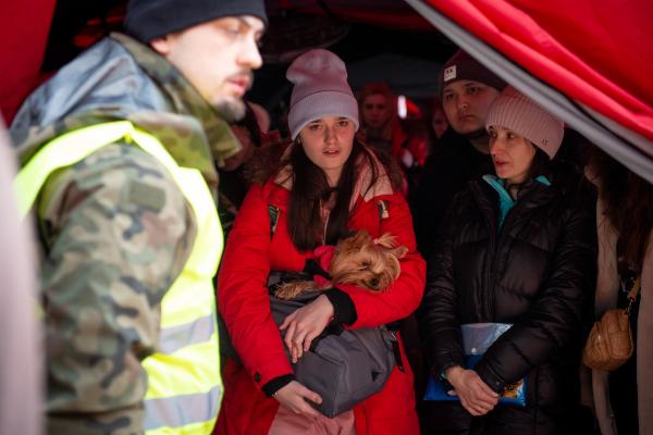 Reception points for Ukrainian refugees in Poland